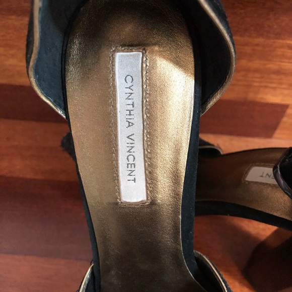 Cynthia Vincent platform high heel open toe shoes - Picture 4 of 8